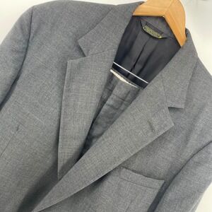 Adams Row Mens Two Piece Suit Charcoal Gray Made in USA Business Formal 47R 39W